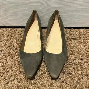 Calvin Klein Diema Pumps Size 6 Grey Kitten Heel Work Wear Party